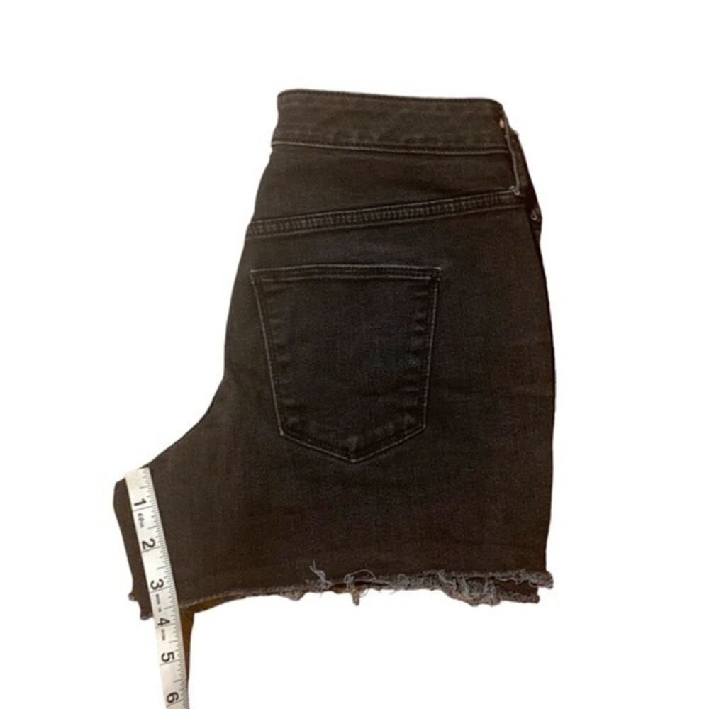 Universal Thread High Rise Midi Denim Shorts Black Size 2 - Picture 7 of 7